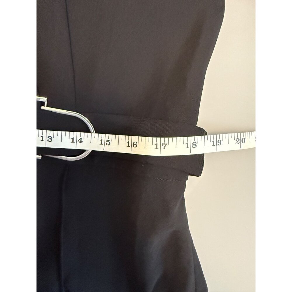 MNG‎ by Mango Black Sleeveless Belted Wrap Straight Leg Jumpsuit XL NWT - Picture 9 of 14